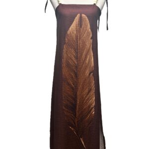 Vestido tirantes pluma