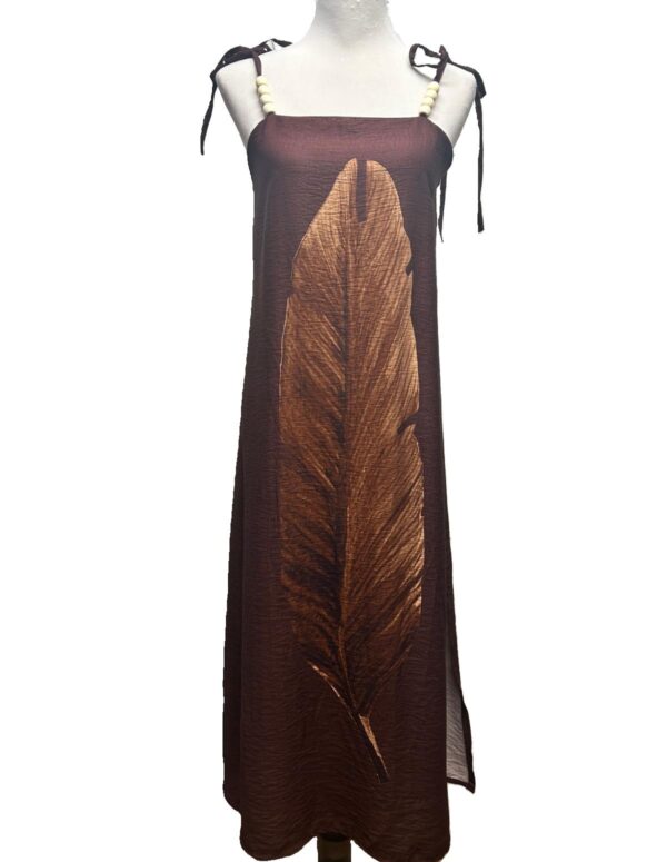 Vestido tirantes pluma