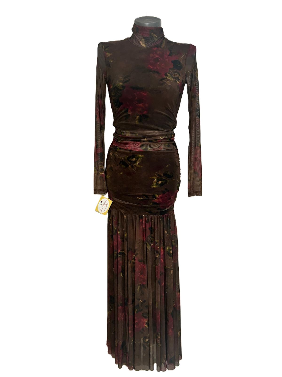 Vestido de tul estampado