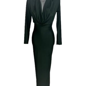 Vestido licra escote en v