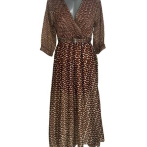 Vestido largo con estampado geométrico