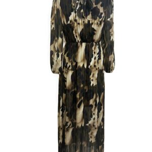 Vestido largo con estampado abstracto