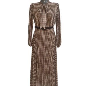 Vestido cuadros lazo